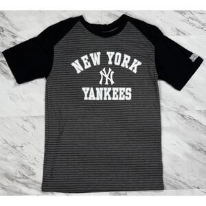New York Yankees Striped Raglan MLB T-Shirt Size S Stitches #9
